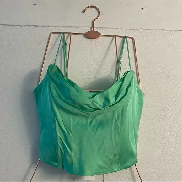 Zara SATIN EFFECT CROP TOP - Picture 16 of 16